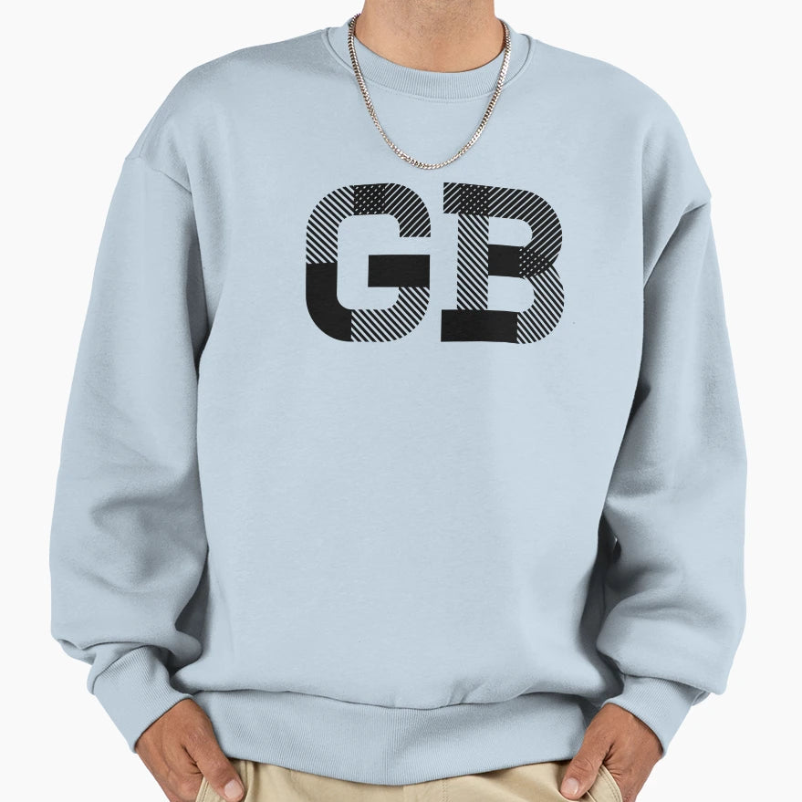 Green Bay Wi Gb Letters Sweatshirt - Minimalist Print Men Women - T-Shirt, Sweatshirt, Hoodie