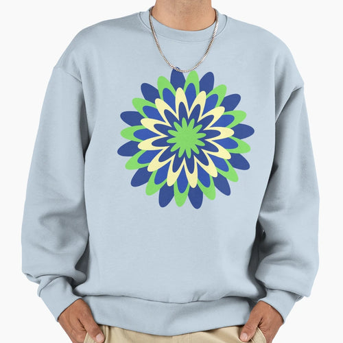 Navy Blue Neon Green Canary Yellow Sweatshirt - Custom Art Print Unisex - T-Shirt, Sweatshirt, Hoodie