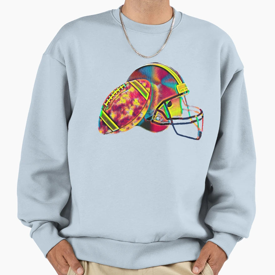 American Football Ball Hellmet Sweatshirt - Streetwear Style for Adults - T-Shirt, Sweatshirt, Hoodie