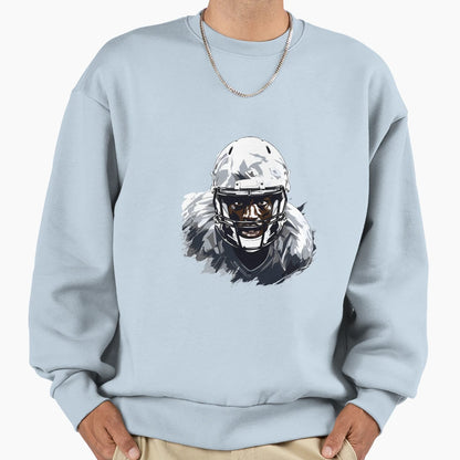 Artistic Cartoon Football Player Sweatshirt - Trendy Graphic Unisex - T-Shirt, Sweatshirt, Hoodie