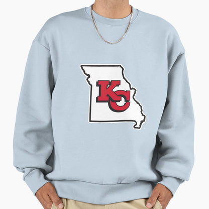 Kansas City Map Sweatshirt - Minimalist Print Men Women - T-Shirt, Sweatshirt, Hoodie