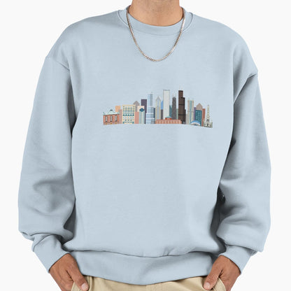 Chicago Skyline Sweatshirt - Trendy Graphic for Adults - T-Shirt, Sweatshirt, Hoodie