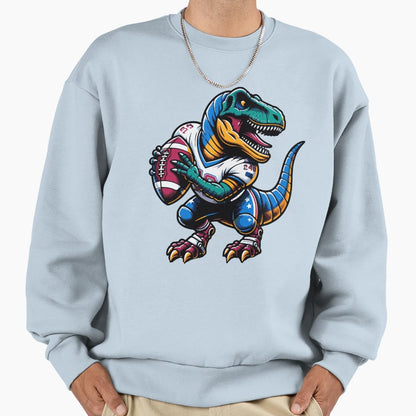 T Rex Rugby Player American Sweatshirt - Minimalist Print for Adults - T-Shirt, Sweatshirt, Hoodie