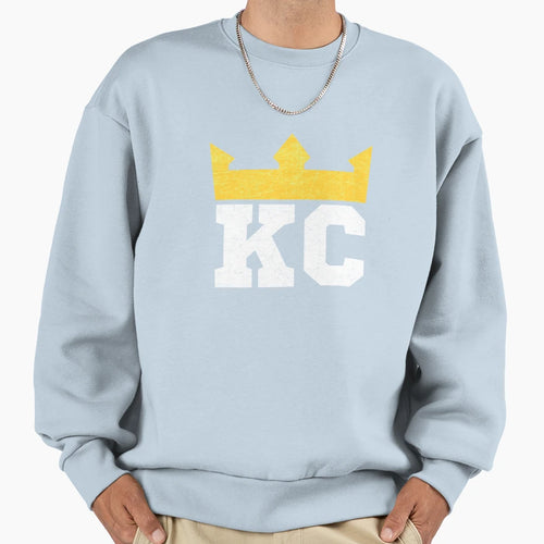 Kansas City Royal Blue Kc Crown Sweatshirt - Aesthetic Graphic Men Women - T-Shirt, Sweatshirt, Hoodie