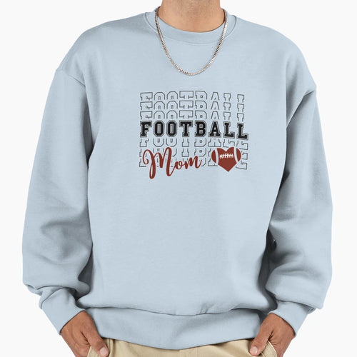 Football Mom Football Season Sweatshirt - Minimalist Print for Adults - T-Shirt, Sweatshirt, Hoodie