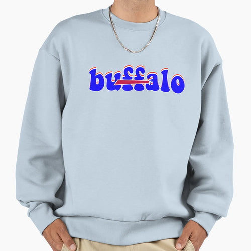 Buffalo Bills Groovy Font Sweatshirt - Casual Everyday Wear Men Women - T-Shirt, Sweatshirt, Hoodie