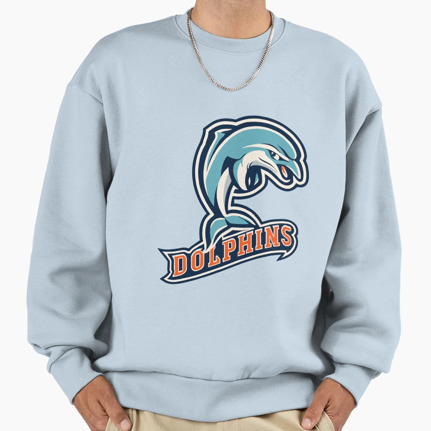 Dolphins Nrl Sweatshirt - Custom Art Print Men Women - T-Shirt, Sweatshirt, Hoodie