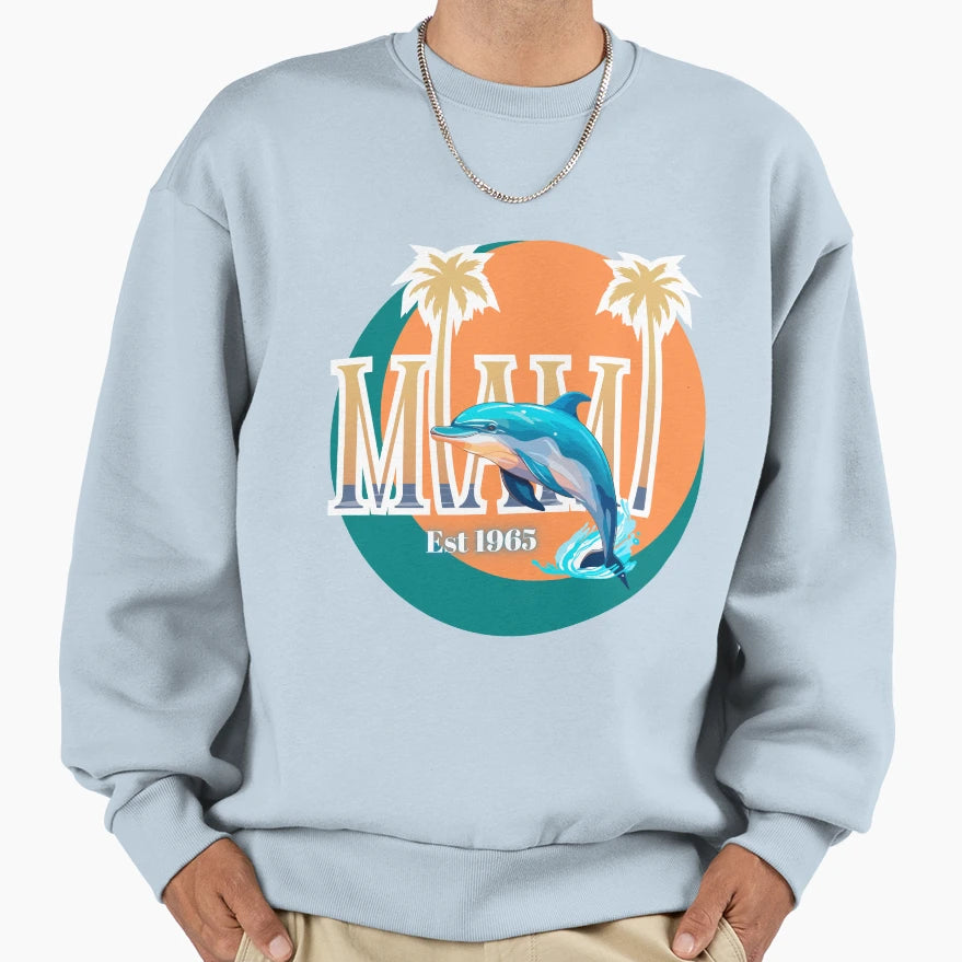 Miami Dolphins Nfl Inspired Sweatshirt - Novelty Apparel Men Women - T-Shirt, Sweatshirt, Hoodie