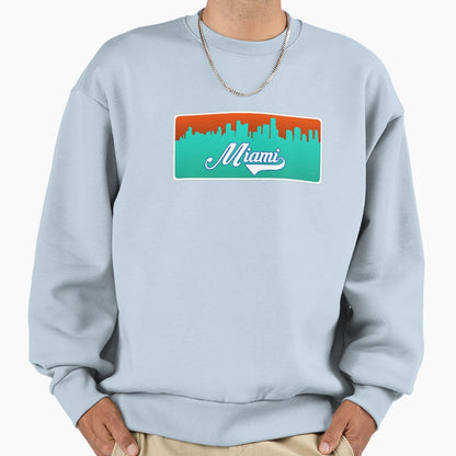 Miami Football Skyline Sweatshirt - Unique Graphic Unisex - T-Shirt, Sweatshirt, Hoodie