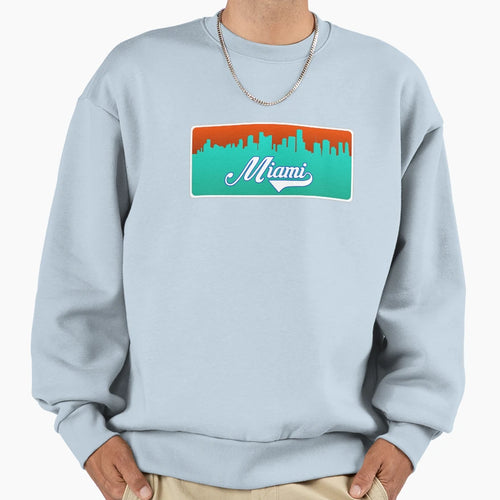 Miami Football Skyline Sweatshirt - Unique Graphic Unisex - T-Shirt, Sweatshirt, Hoodie