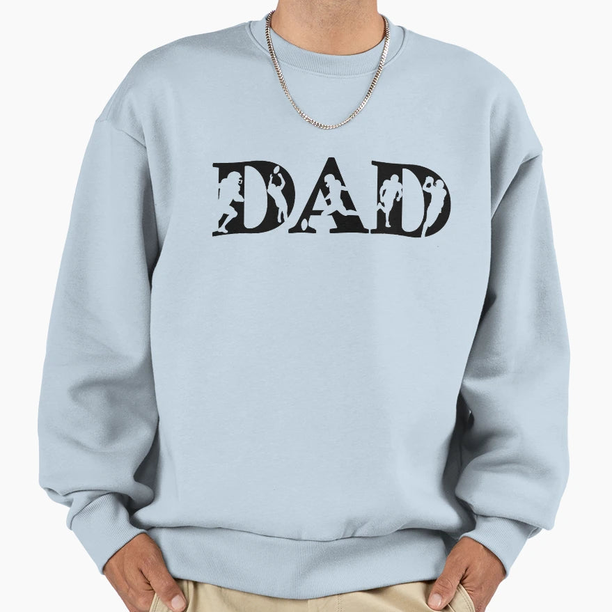Football Dad Coach Player Sweatshirt - Custom Art Print Men Women - T-Shirt, Sweatshirt, Hoodie