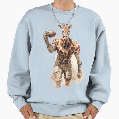 Giraffe As American Football Player Sweatshirt - Fun Novelty Design Unisex - T-Shirt, Sweatshirt, Hoodie