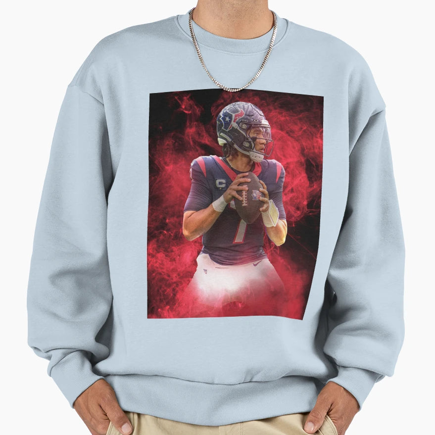 Cj Stroud Houston Sports Art Sweatshirt - Novelty Apparel for Adults - T-Shirt, Sweatshirt, Hoodie