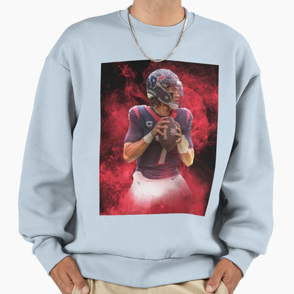Cj Stroud Houston Sports Art Sweatshirt - Novelty Apparel for Adults - T-Shirt, Sweatshirt, Hoodie