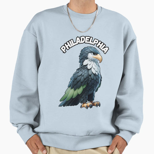 Philidelphia Eagle Gray Green Mean Sweatshirt - Aesthetic Graphic Unisex - T-Shirt, Sweatshirt, Hoodie