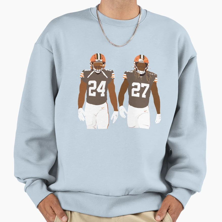 Nick Chubb Kareem Hunt Sweatshirt - Minimalist Print Unisex - T-Shirt, Sweatshirt, Hoodie