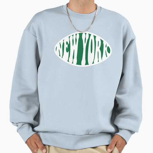 New York Jets Funky Football Logo Sweatshirt - Minimalist Print for Adults - T-Shirt, Sweatshirt, Hoodie