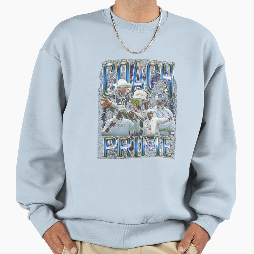 Deion Sanders Coach Prime Sweatshirt - Fun Novelty Design Men Women - T-Shirt, Sweatshirt, Hoodie