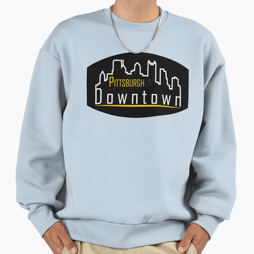 Black Downtown Pittsburgh Sweatshirt - Graphic Print for Adults - T-Shirt, Sweatshirt, Hoodie