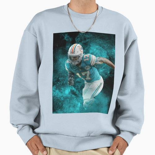 Jaylen Waddle Miami Sports Art Sweatshirt - Aesthetic Graphic Unisex - T-Shirt, Sweatshirt, Hoodie