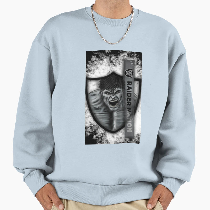 Raiders Smash Sweatshirt - Unique Graphic for Adults - T-Shirt, Sweatshirt, Hoodie