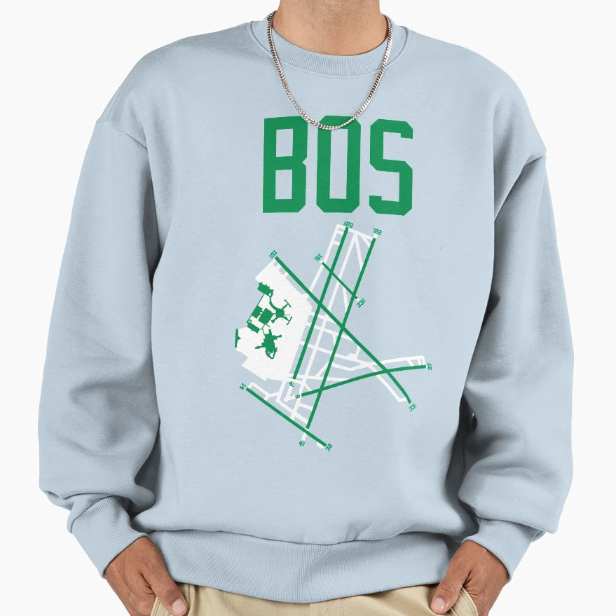 Boston Airport Sweatshirt - Fun Novelty Design Men Women - T-Shirt, Sweatshirt, Hoodie