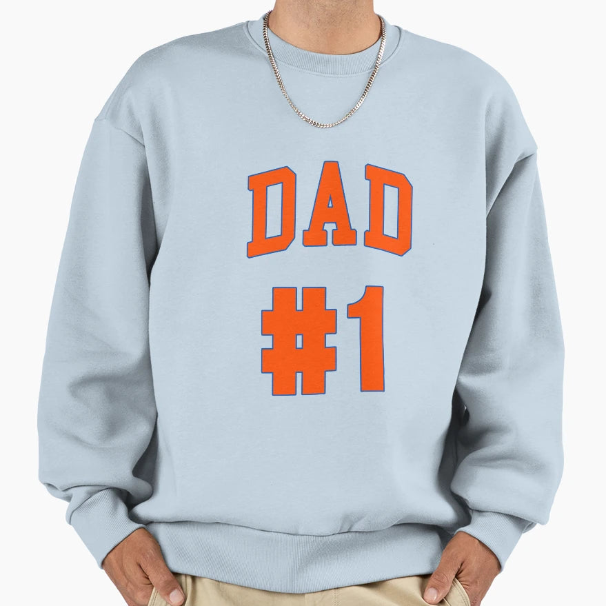 1 Dad Sweatshirt - Trendy Graphic for Adults - T-Shirt, Sweatshirt, Hoodie