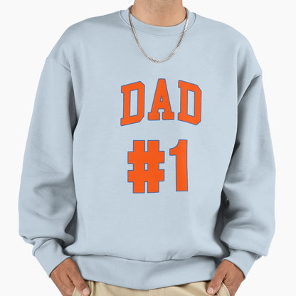 1 Dad Sweatshirt - Trendy Graphic for Adults - T-Shirt, Sweatshirt, Hoodie
