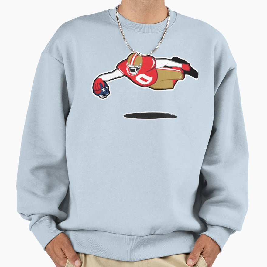 Football Player Usa Skull Sweatshirt - Trendy Graphic Unisex - T-Shirt, Sweatshirt, Hoodie