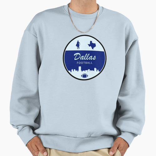Dallas Football Minimal Circle Sweatshirt - Streetwear Style Men Women - T-Shirt, Sweatshirt, Hoodie