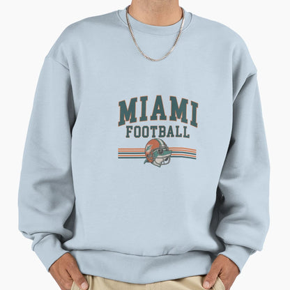 Miami Football Miami Dolphins Sweatshirt - Casual Everyday Wear Unisex - T-Shirt, Sweatshirt, Hoodie