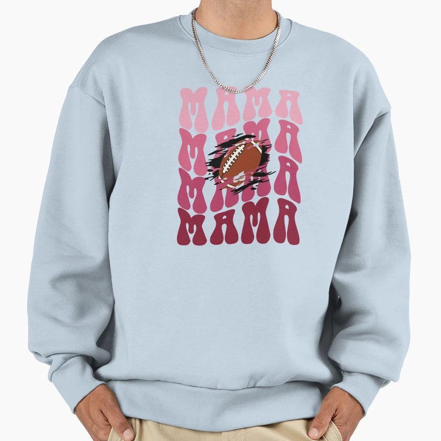 Football Mama Sweatshirt - Unique Graphic Men Women - T-Shirt, Sweatshirt, Hoodie