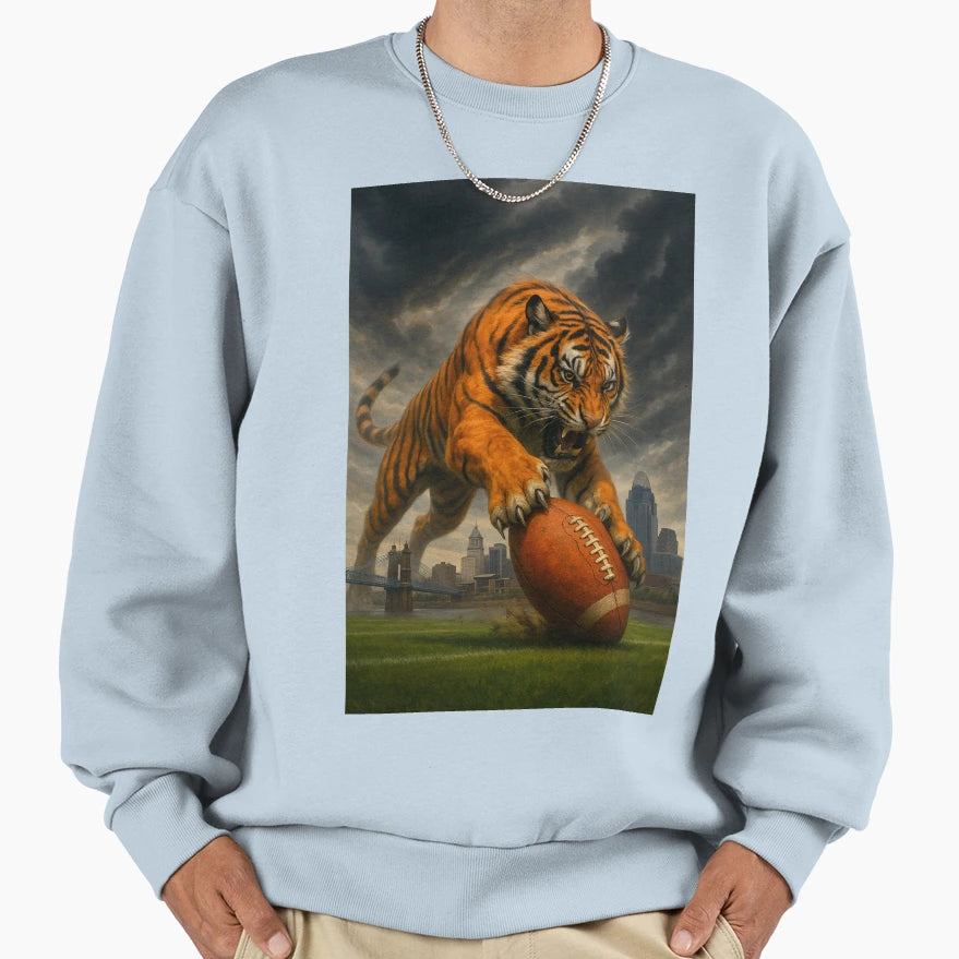 Cincinnati Football V4 Sweatshirt - Custom Art Print Men Women - T-Shirt, Sweatshirt, Hoodie