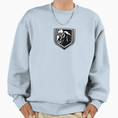 Football Fan Silver And Black Sweatshirt - Graphic Print Unisex - T-Shirt, Sweatshirt, Hoodie