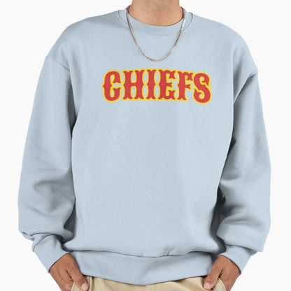 Kc Chiefs Circus Font Sweatshirt - Casual Everyday Wear for Adults - T-Shirt, Sweatshirt, Hoodie