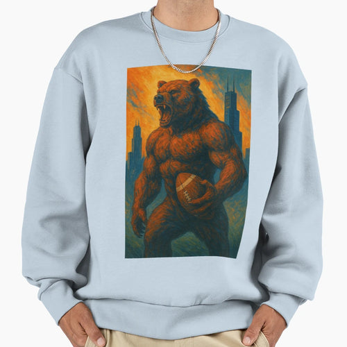 Chicago Football V4 Sweatshirt - Custom Art Print Men Women - T-Shirt, Sweatshirt, Hoodie