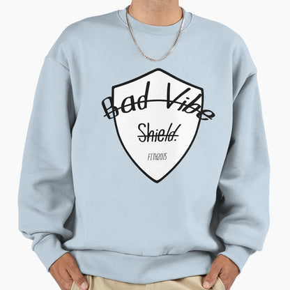 Bad Vibe Shield Sweatshirt - Trendy Graphic Unisex - T-Shirt, Sweatshirt, Hoodie