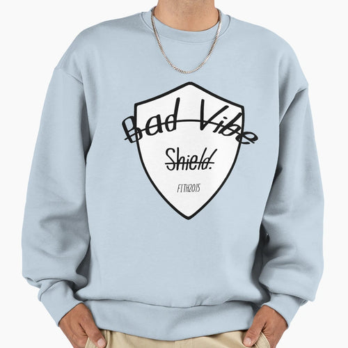 Bad Vibe Shield Sweatshirt - Trendy Graphic Unisex - T-Shirt, Sweatshirt, Hoodie
