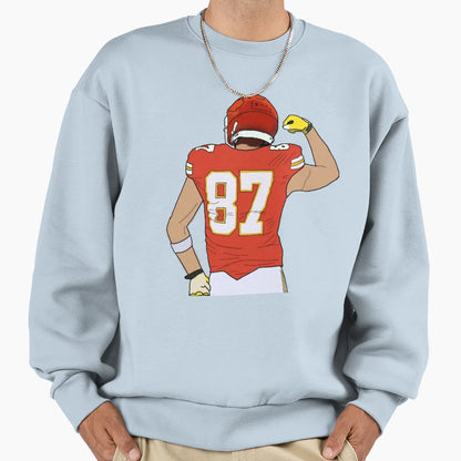 Football Player 87 Sweatshirt - Casual Everyday Wear Unisex - T-Shirt, Sweatshirt, Hoodie