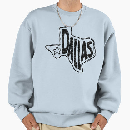 Dallas Texas Sweatshirt - Fun Novelty Design for Adults - T-Shirt, Sweatshirt, Hoodie