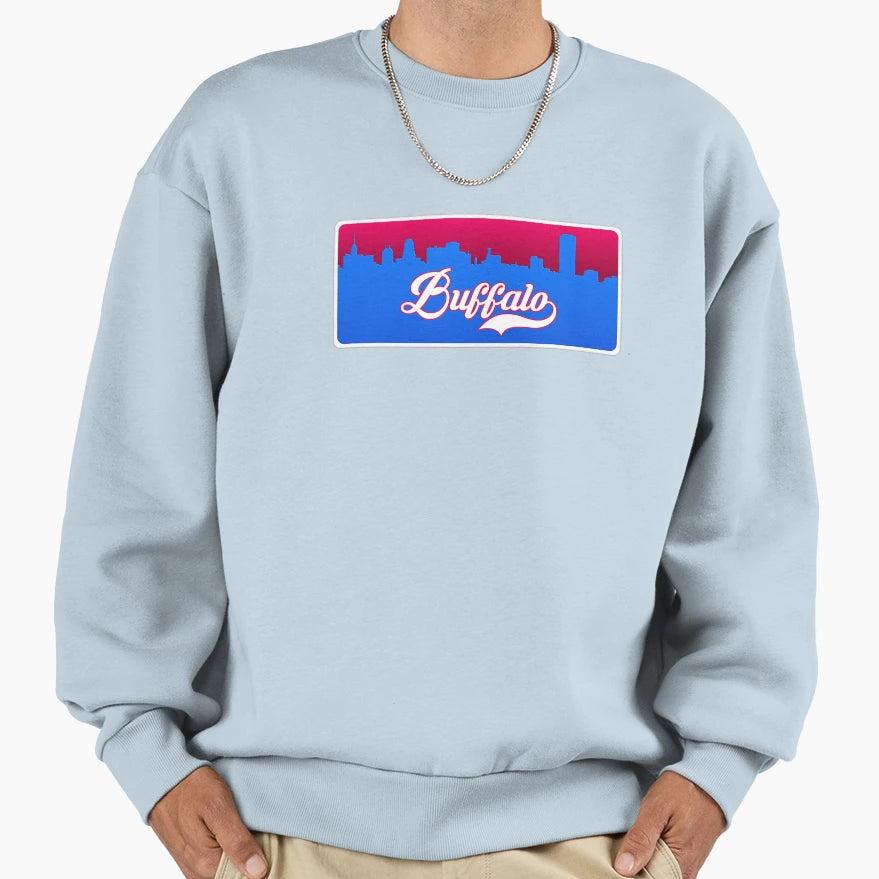 Buffalo Football Skyline Sweatshirt - Custom Art Print for Adults - T-Shirt, Sweatshirt, Hoodie