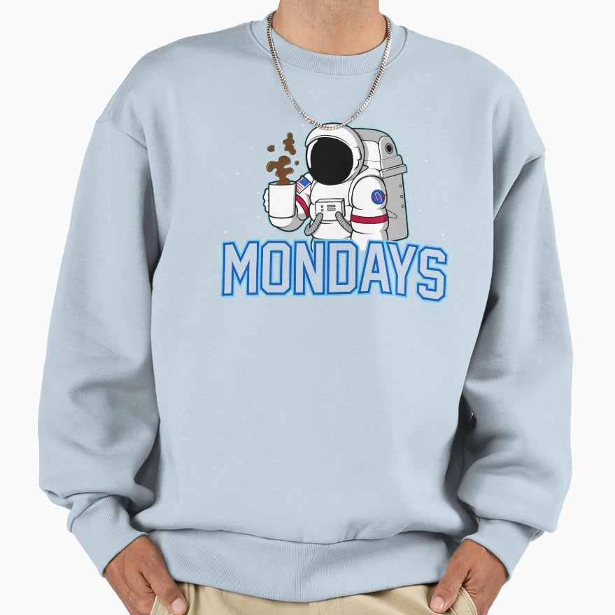 Space Mondays Sweatshirt - Minimalist Print for Adults - T-Shirt, Sweatshirt, Hoodie