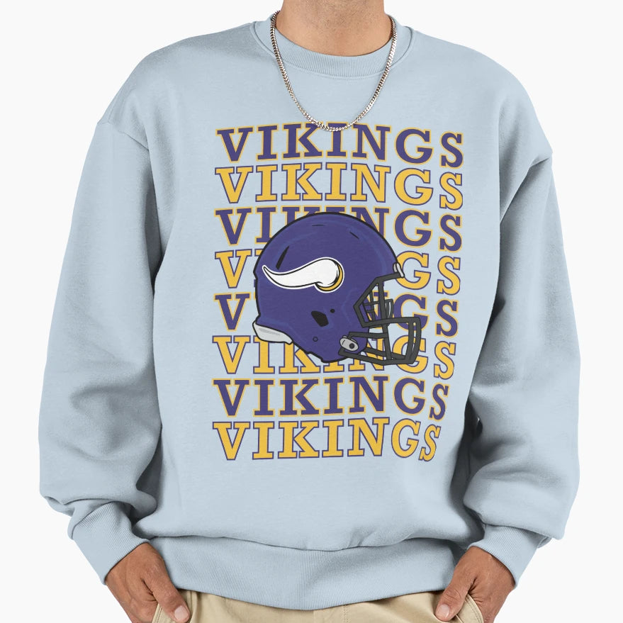 Minnesota Vikings Football Sweatshirt - Minimalist Print Men Women - T-Shirt, Sweatshirt, Hoodie