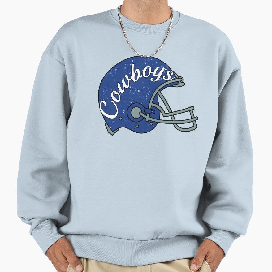 Cowboys Helmet Sweatshirt - Casual Everyday Wear Men Women - T-Shirt, Sweatshirt, Hoodie