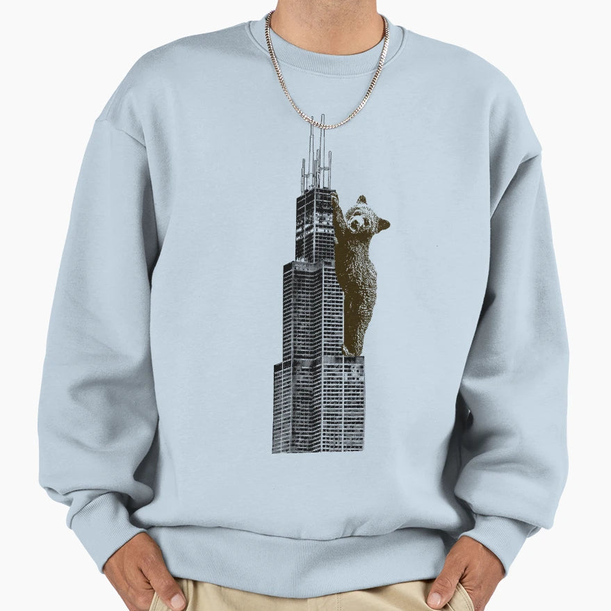 Sears Tower Cub Sweatshirt - Casual Everyday Wear Men Women - T-Shirt, Sweatshirt, Hoodie