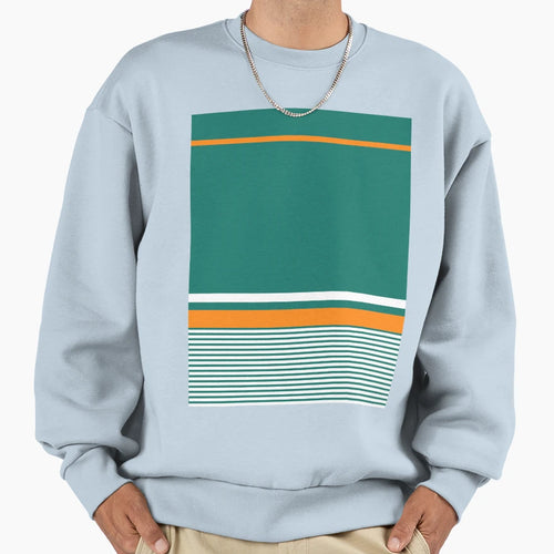Stripes Geometric Art Sweatshirt - Fun Novelty Design Men Women - T-Shirt, Sweatshirt, Hoodie