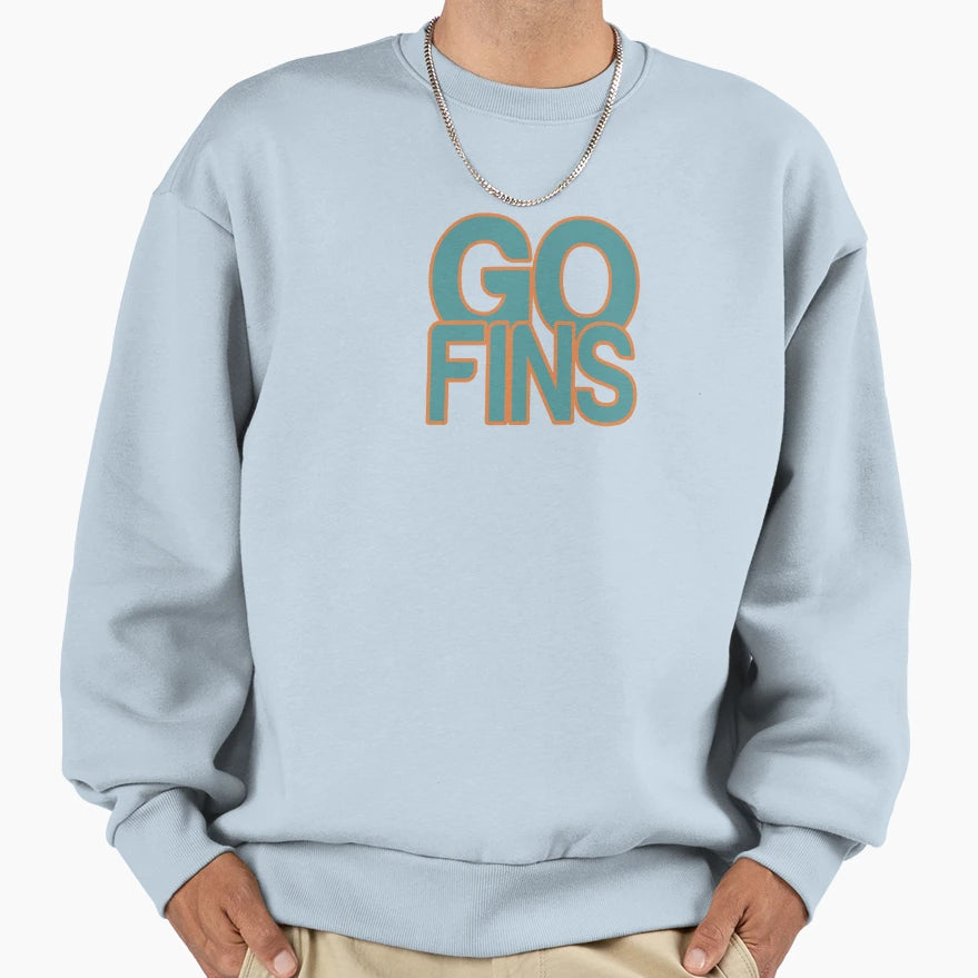Go Fins Sweatshirt - Minimalist Print for Adults - T-Shirt, Sweatshirt, Hoodie