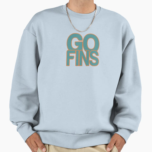 Go Fins Sweatshirt - Minimalist Print for Adults - T-Shirt, Sweatshirt, Hoodie