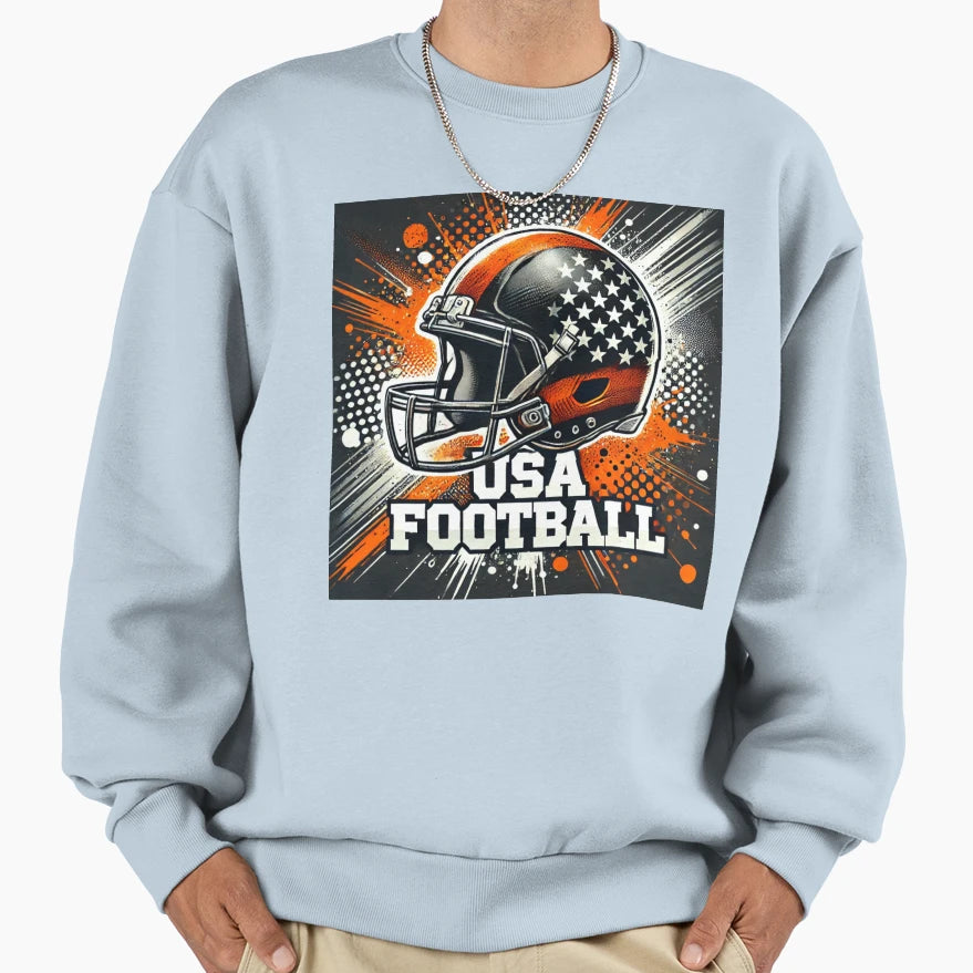 Energetic American Football Art Dotit Sweatshirt - Graphic Print Unisex - T-Shirt, Sweatshirt, Hoodie
