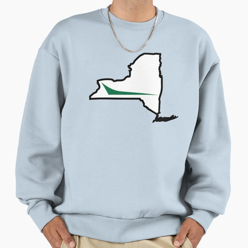 Jets New York State Map Sweatshirt - Casual Everyday Wear for Adults - T-Shirt, Sweatshirt, Hoodie